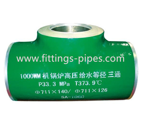 A234GR WP11-S Alloy Seamless Steel Pipe Tee Fitting 16 "S60 Wear Resistant