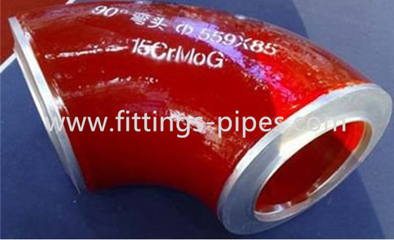 Alloy Seamless Steel Pipe Elbow Fitting 20MnG 18inch 26T High Pressure Boiler Pipe